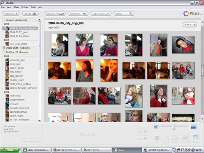 Screenshot of Picasa Main Window